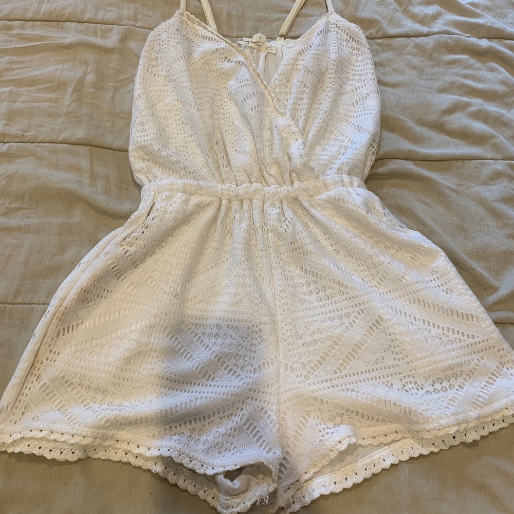 Liberty Love White Lace Romper